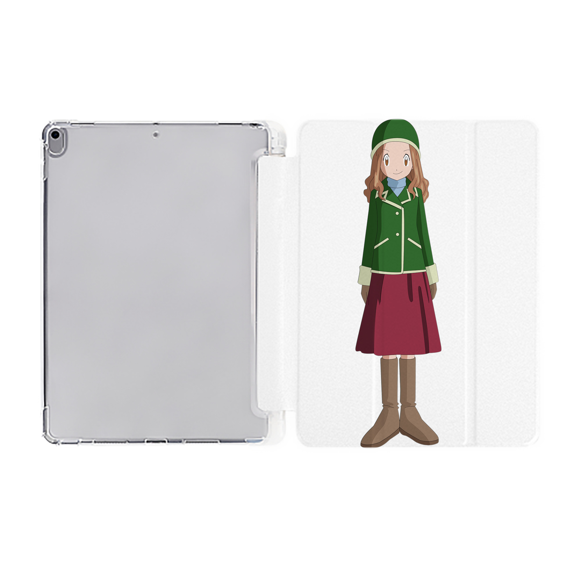（画像用） Digimon デジタルモンスター/デジモン IPad ケース ペン収納付き 三つ折りスタンド PUレザー×シリコン 対応機種9.5/10.5/10.9インチ